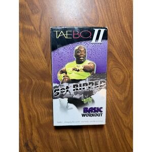 Tae Bo II Get Ripped Basic Workout VHS Billy Blanks 2000 Fitness Video